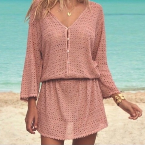 Kylie beach dress by Melissa Odabash Swim Eyelet Swim Cover Up - Picture 3 of 6